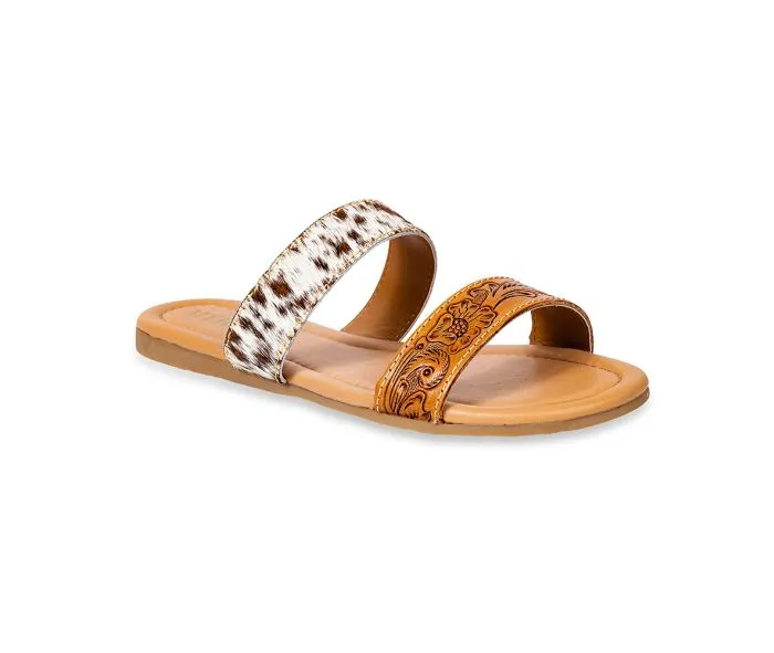 40% Off - MYRA Cowhide & Tooled Leather Sandals