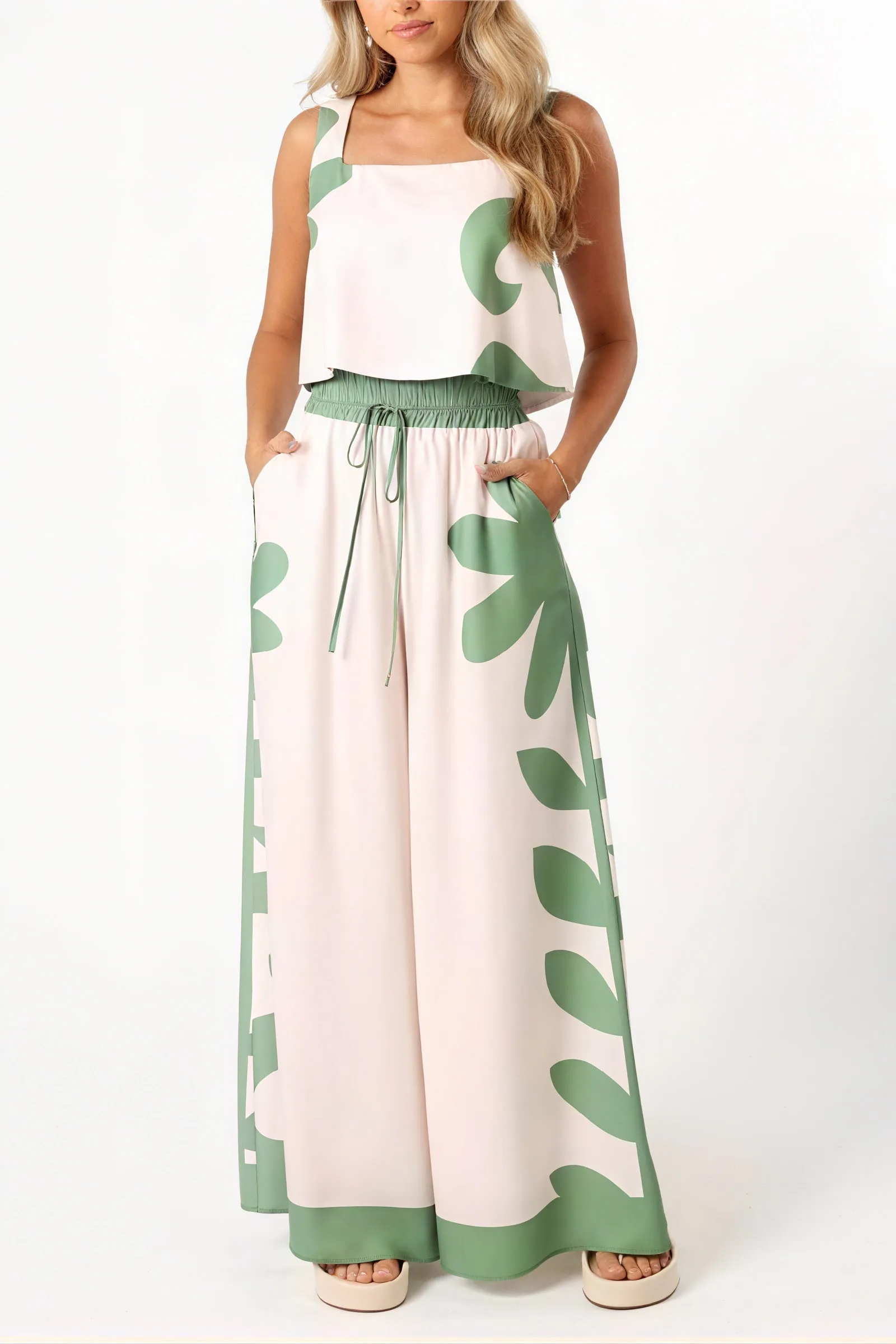 Abstract Floral Two-Piece Set