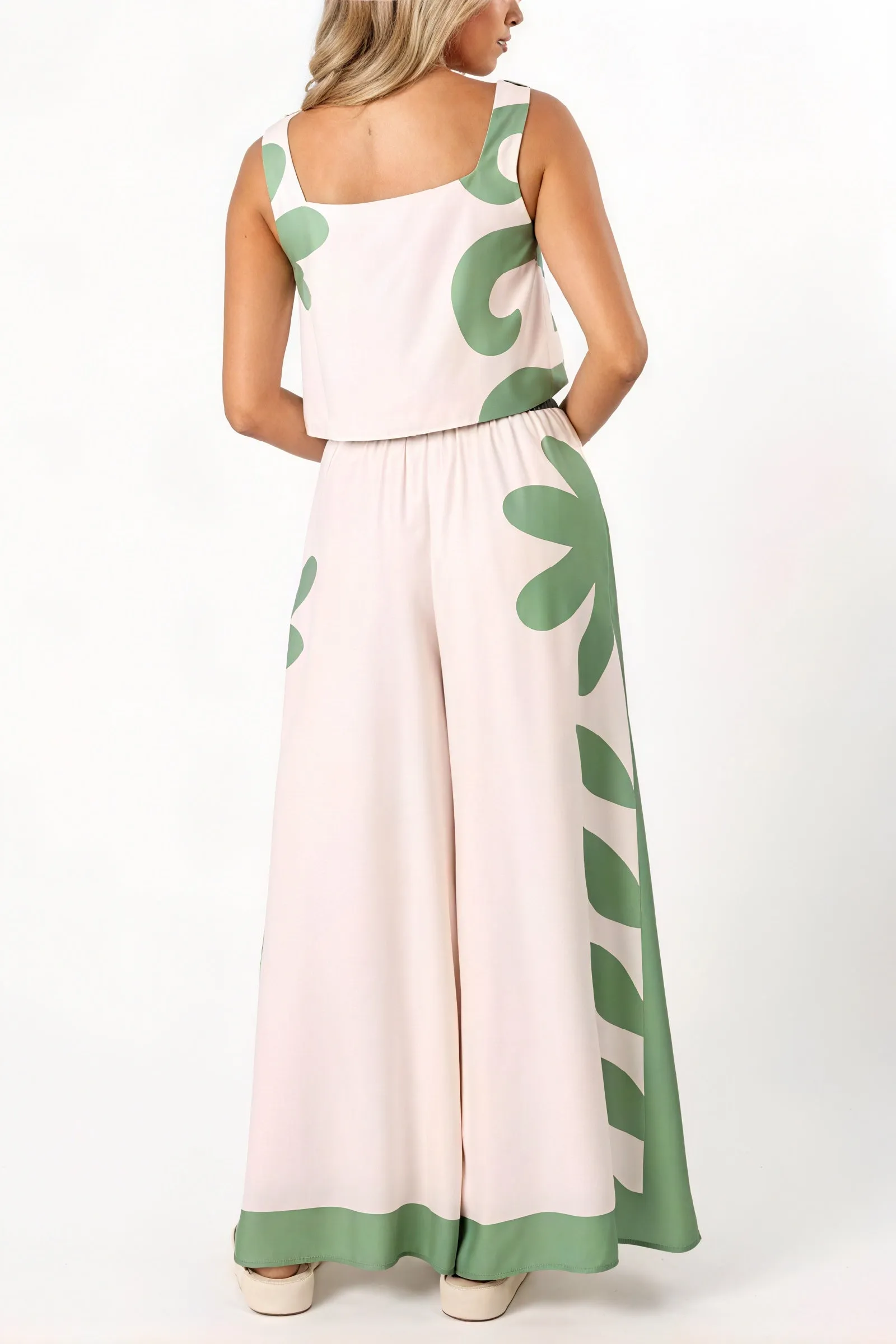 Abstract Floral Two-Piece Set