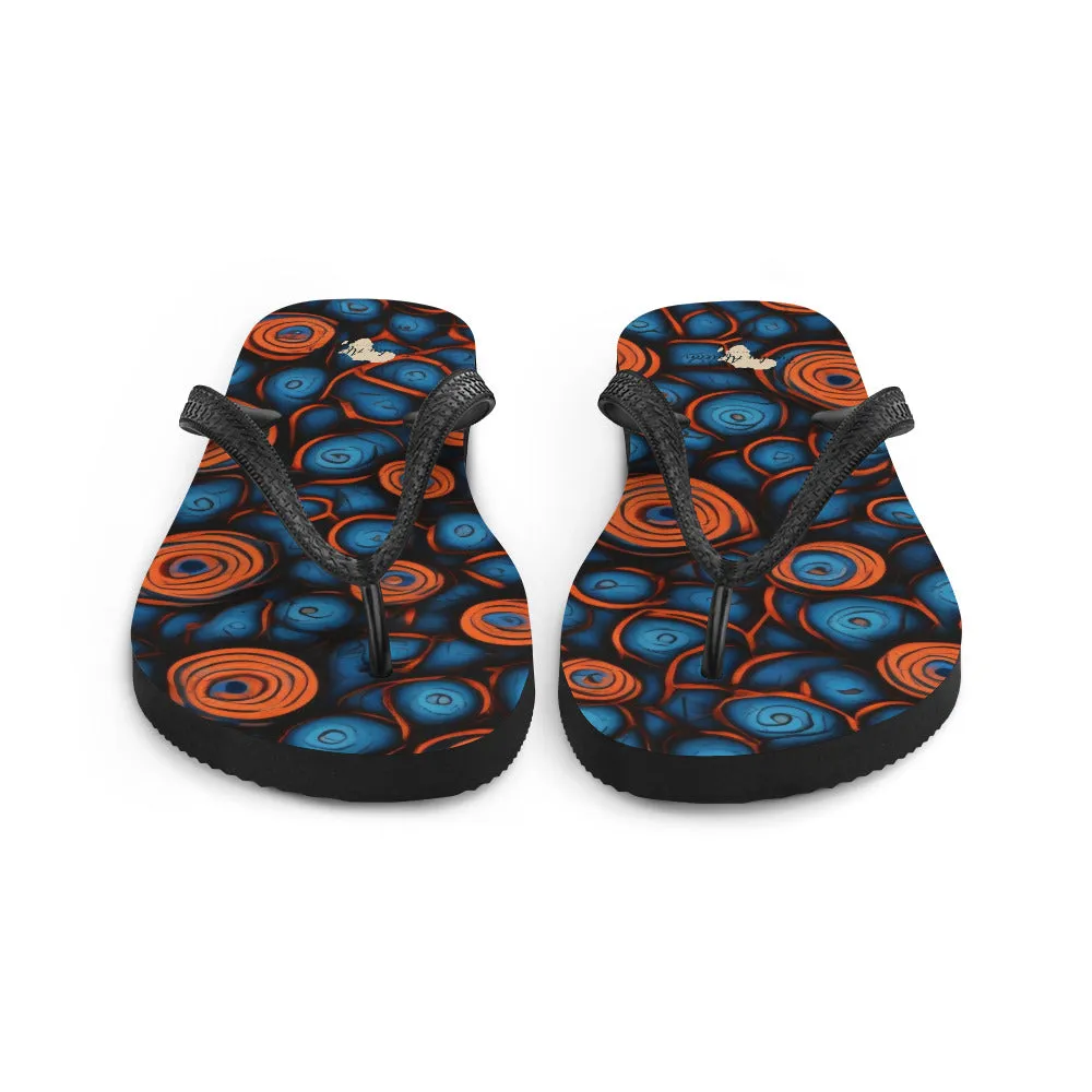 African Print Flip-Flops
