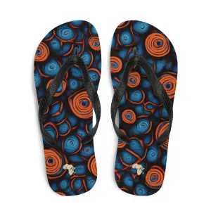 African Print Flip-Flops