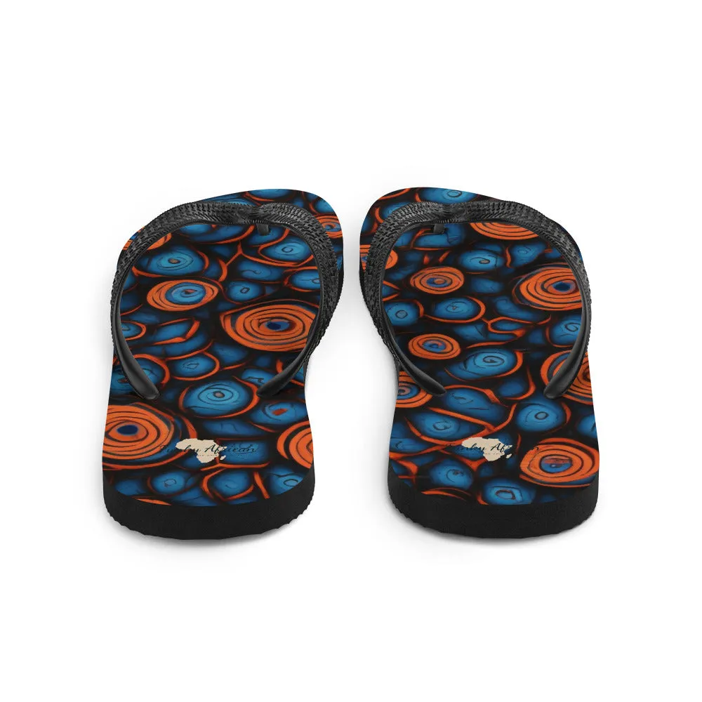 African Print Flip-Flops