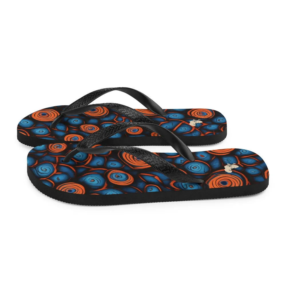 African Print Flip-Flops