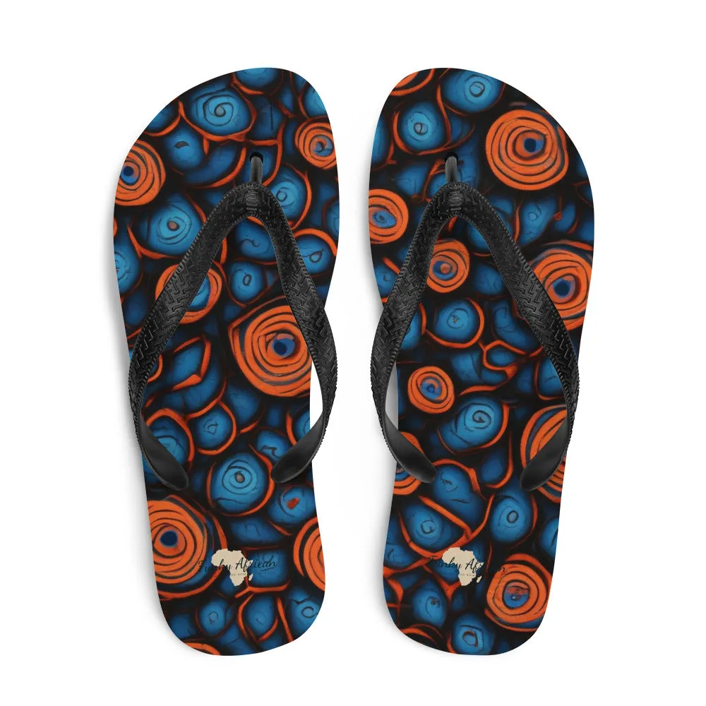 African Print Flip-Flops