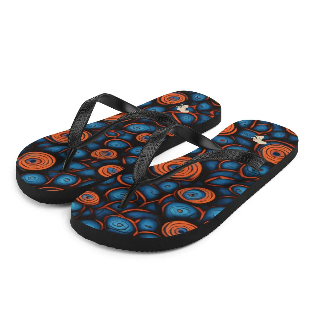 African Print Flip-Flops
