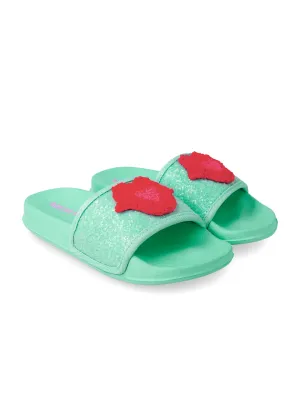 Agatha Ruiz de la Prada Turqouise Glitter Sliders