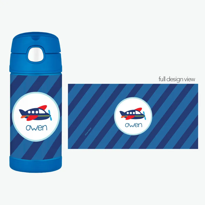 Airplane Ride Personalized Thermos Bottle