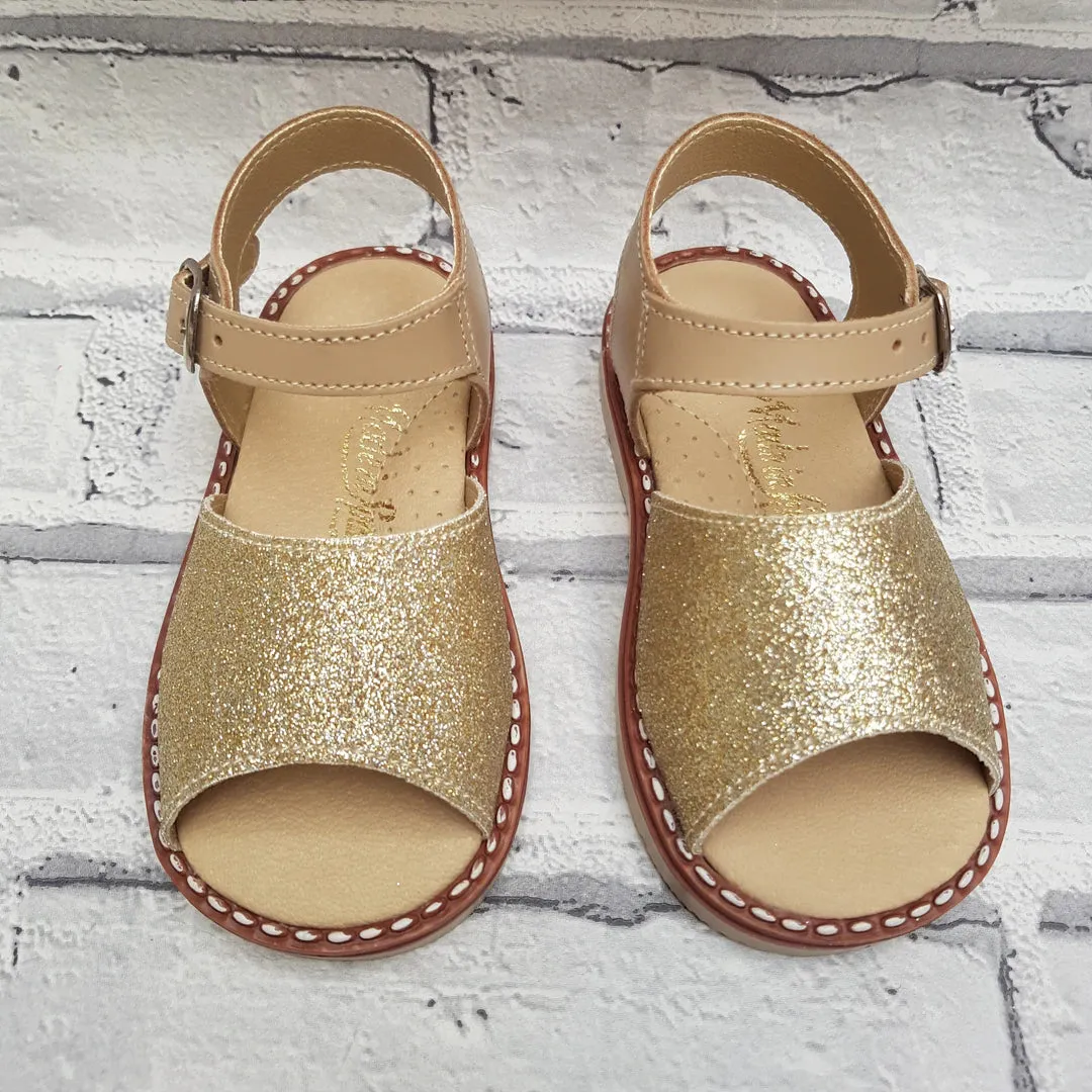 Aladino Girls Gold Glitter Sandal