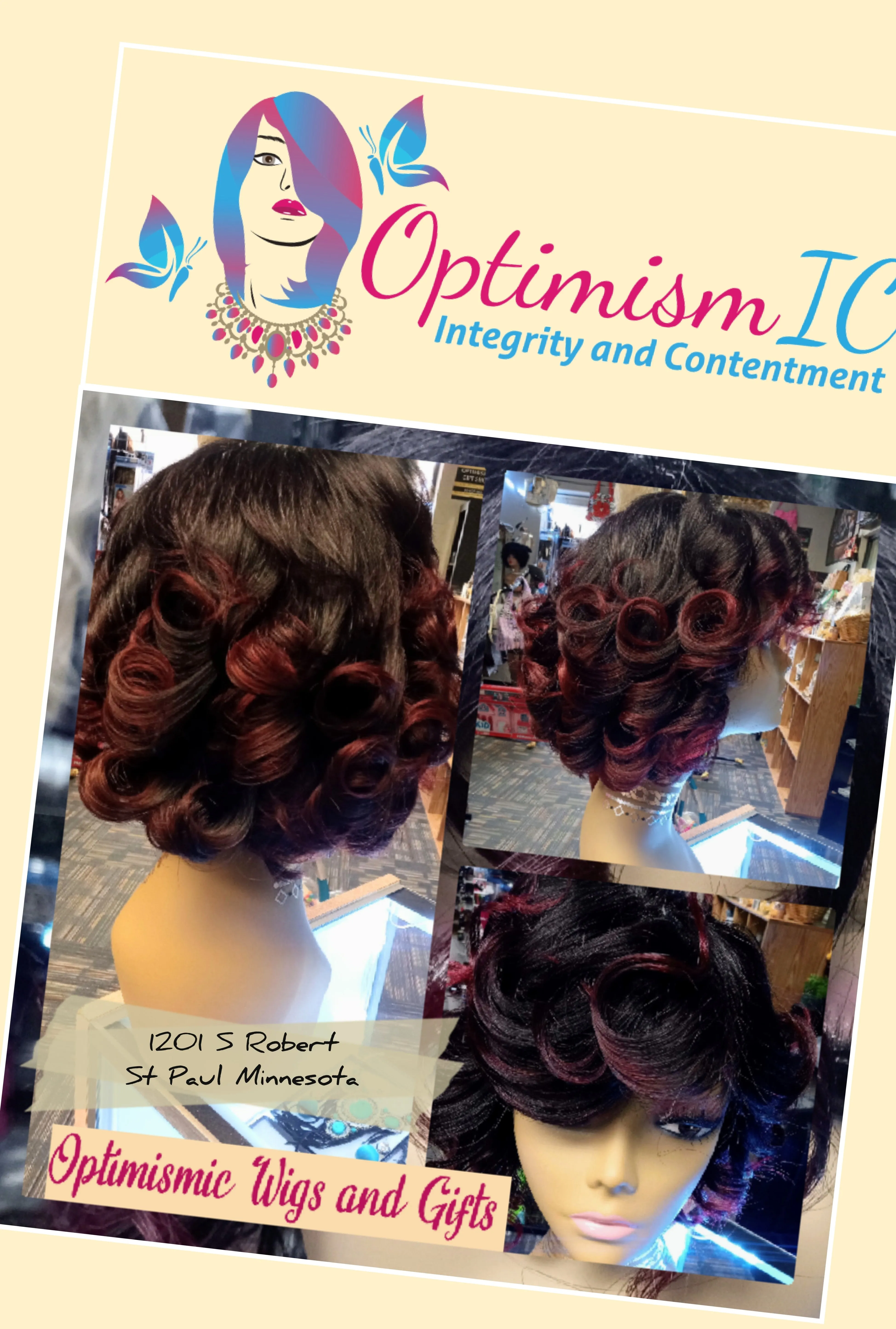 Ambition black and raspberry Wigs $80 100% Human Hair Optimismic Wigs and Gifts West St Paul MN