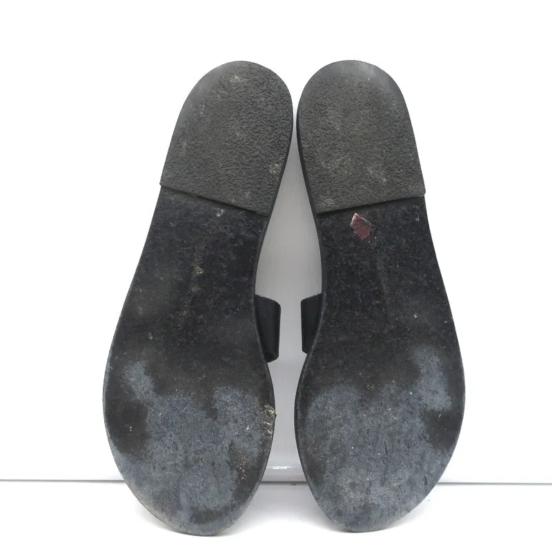 Ancient Greek Sandals Desmos Slides Black Leather Size 38
