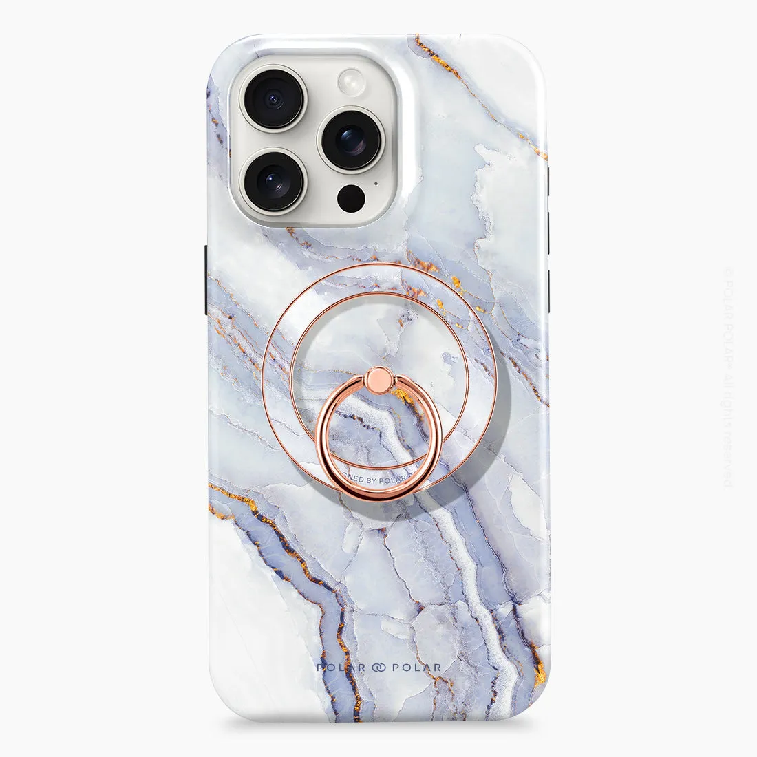 Arctic Ocean - Rose Gold MagSafe Phone Grip and Ring Holder Stand