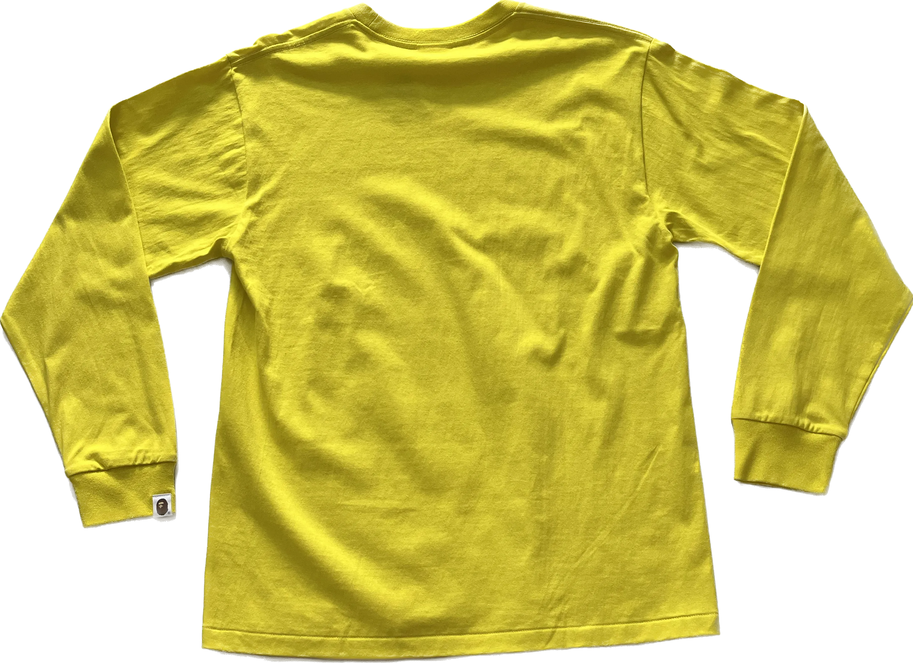 Bape Shark Face Long Sleeve Tee - Yellow