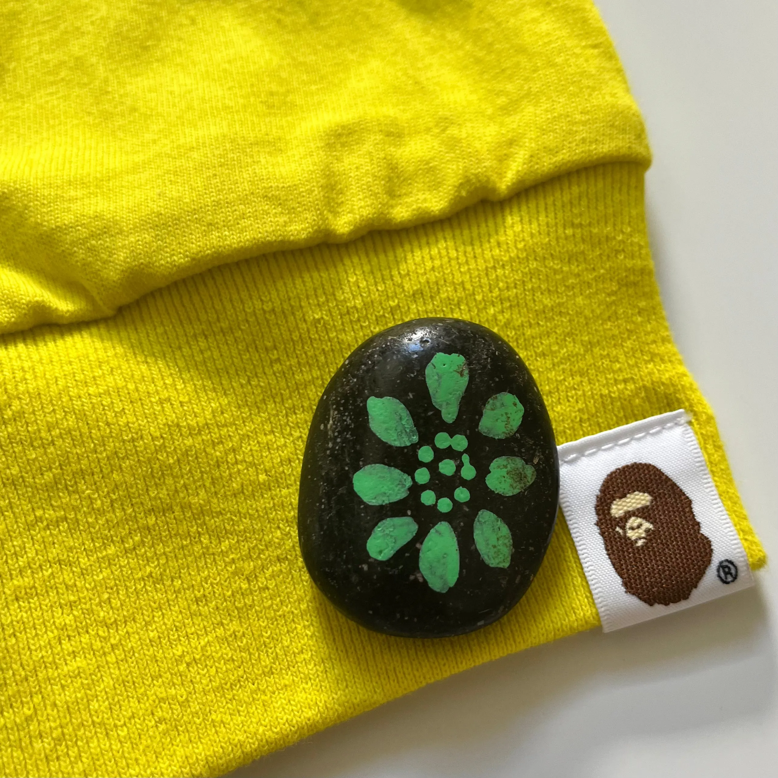 Bape Shark Face Long Sleeve Tee - Yellow
