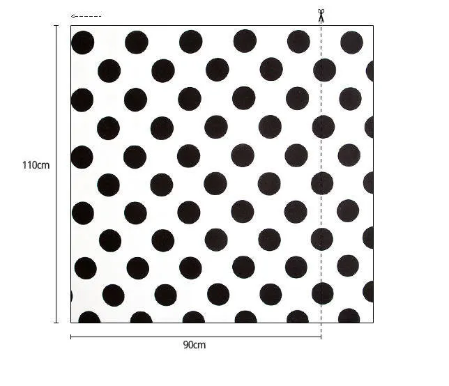 Black Dots Cotton Fabric - Large Dots - By the Yard 78959