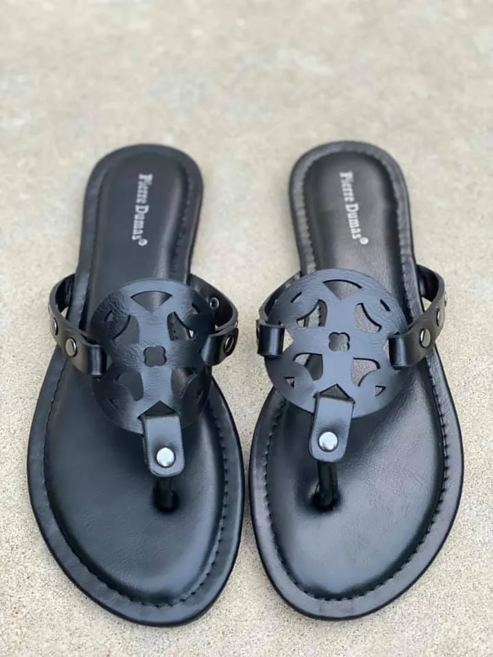 Black Sandals--Restocked!!