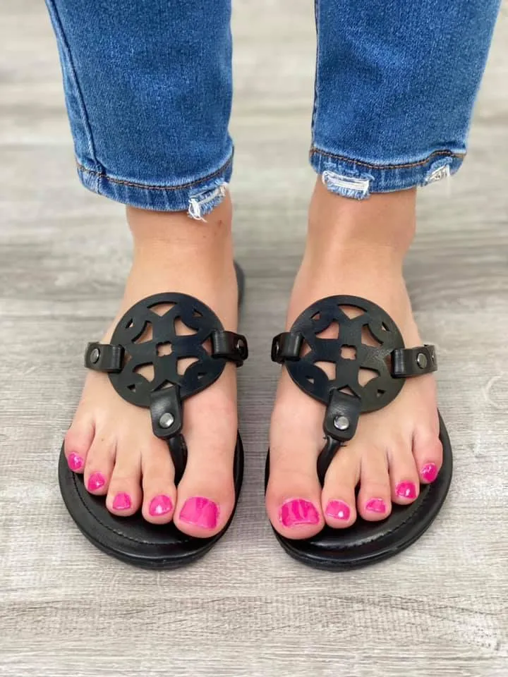Black Sandals--Restocked!!