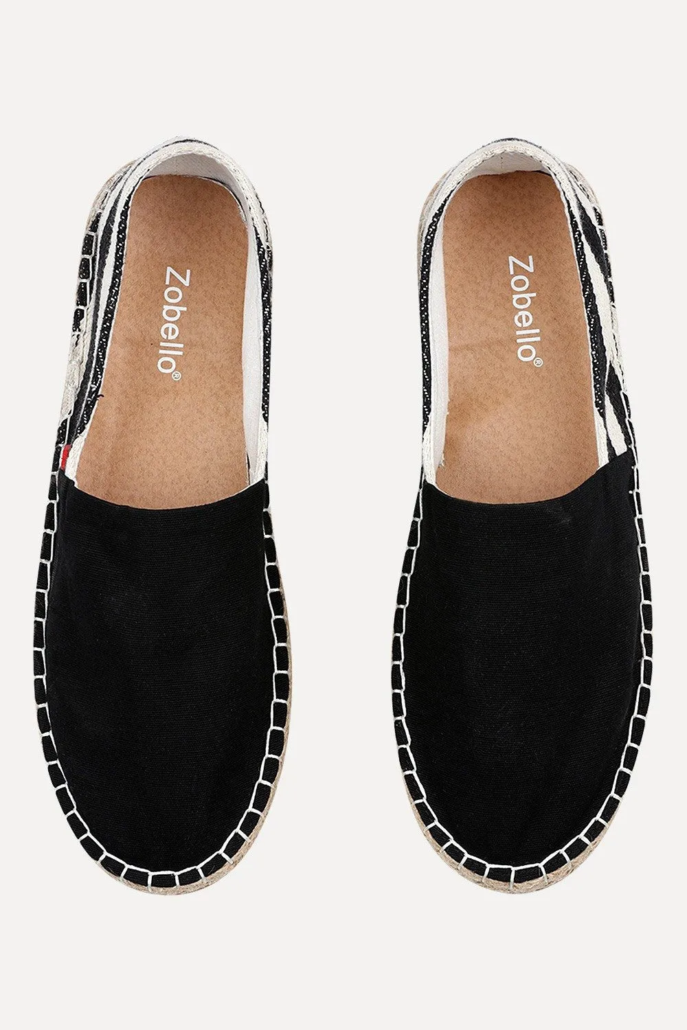 Blue Espadrilles With Nautical Striped Heel