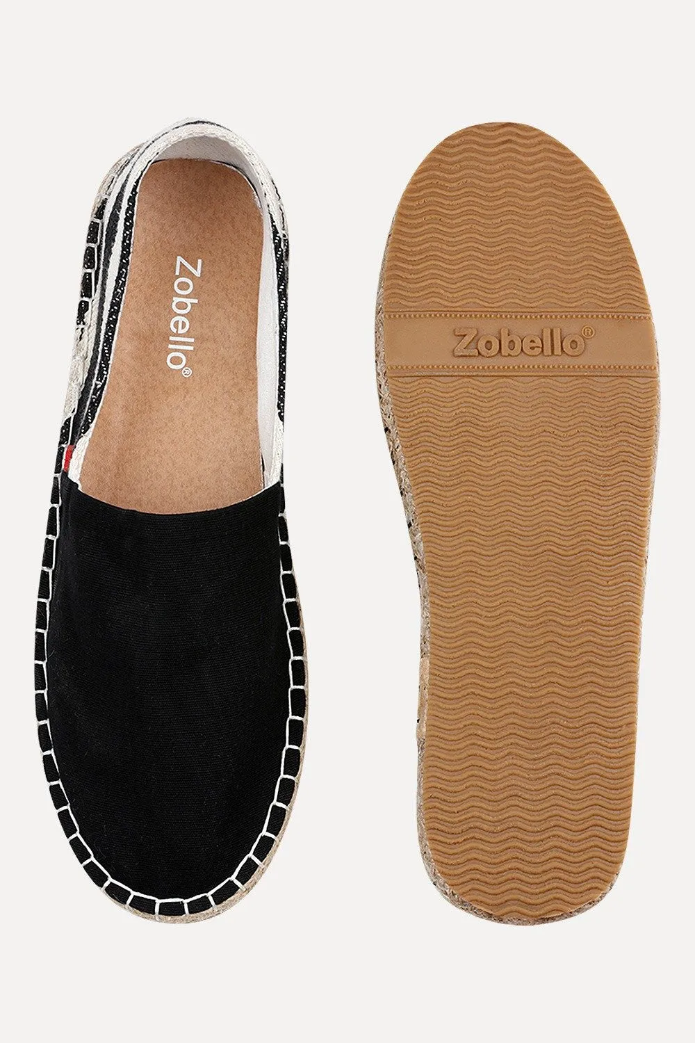Blue Espadrilles With Nautical Striped Heel
