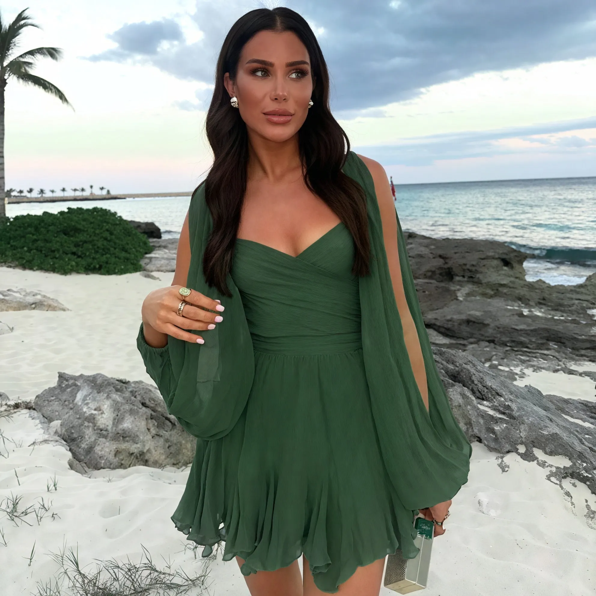 Bohemian Chic Mini Dress: Flared & Flowing