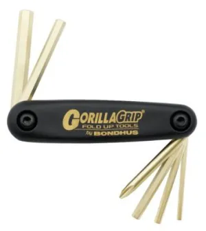 Bondhus?? GorillaGrip Fold-Ups, 6 per fold-up, Hex; Phillips Tip, 12594