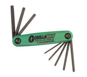 Bondhus® GorillaGrip Fold-Ups, 8 per fold-up, Torx Tip, Torx, 12632
