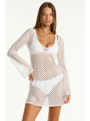 Castaway Mesh Coverup in White