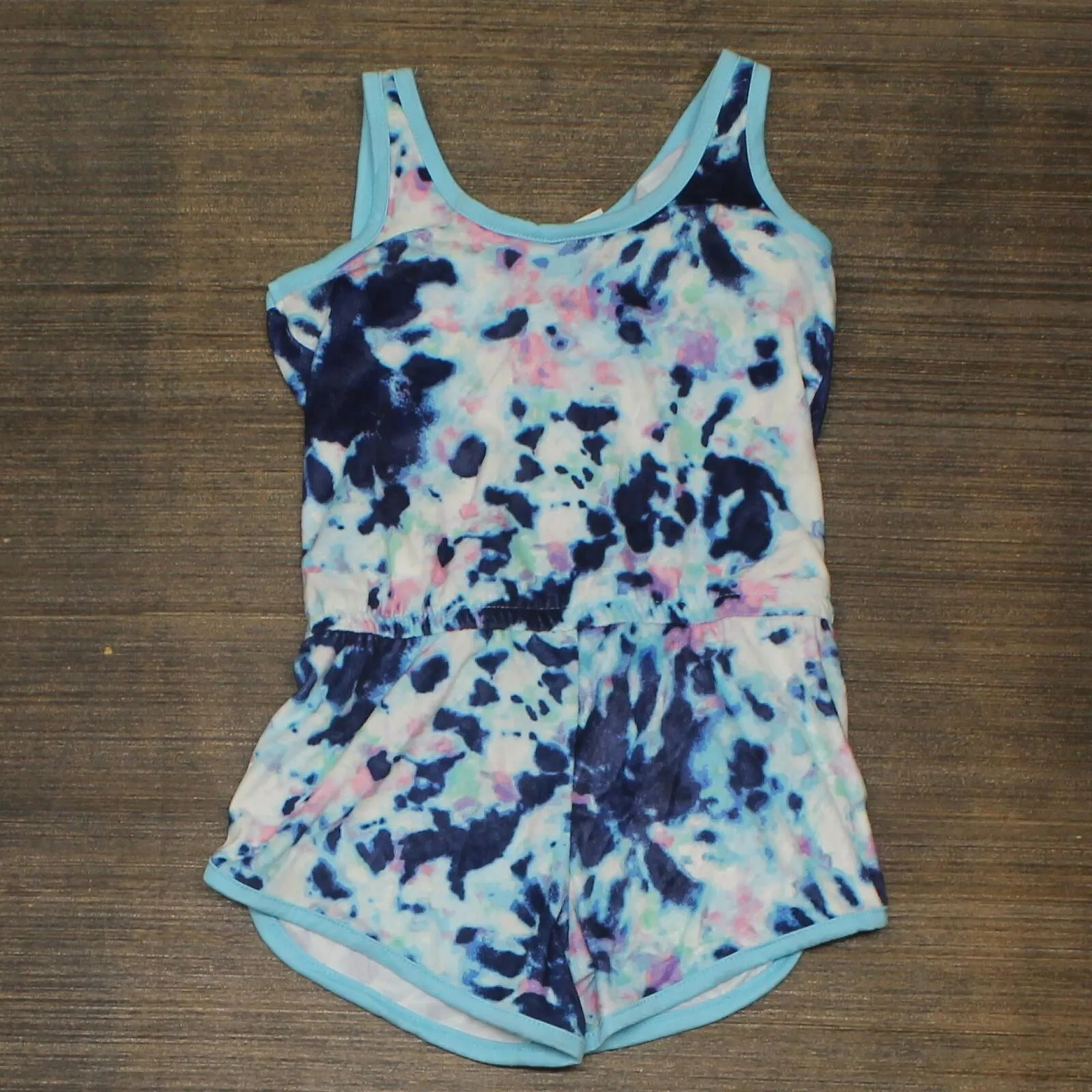 Cat & Jack Girls' Tie-Dye Tank Pajama Romper