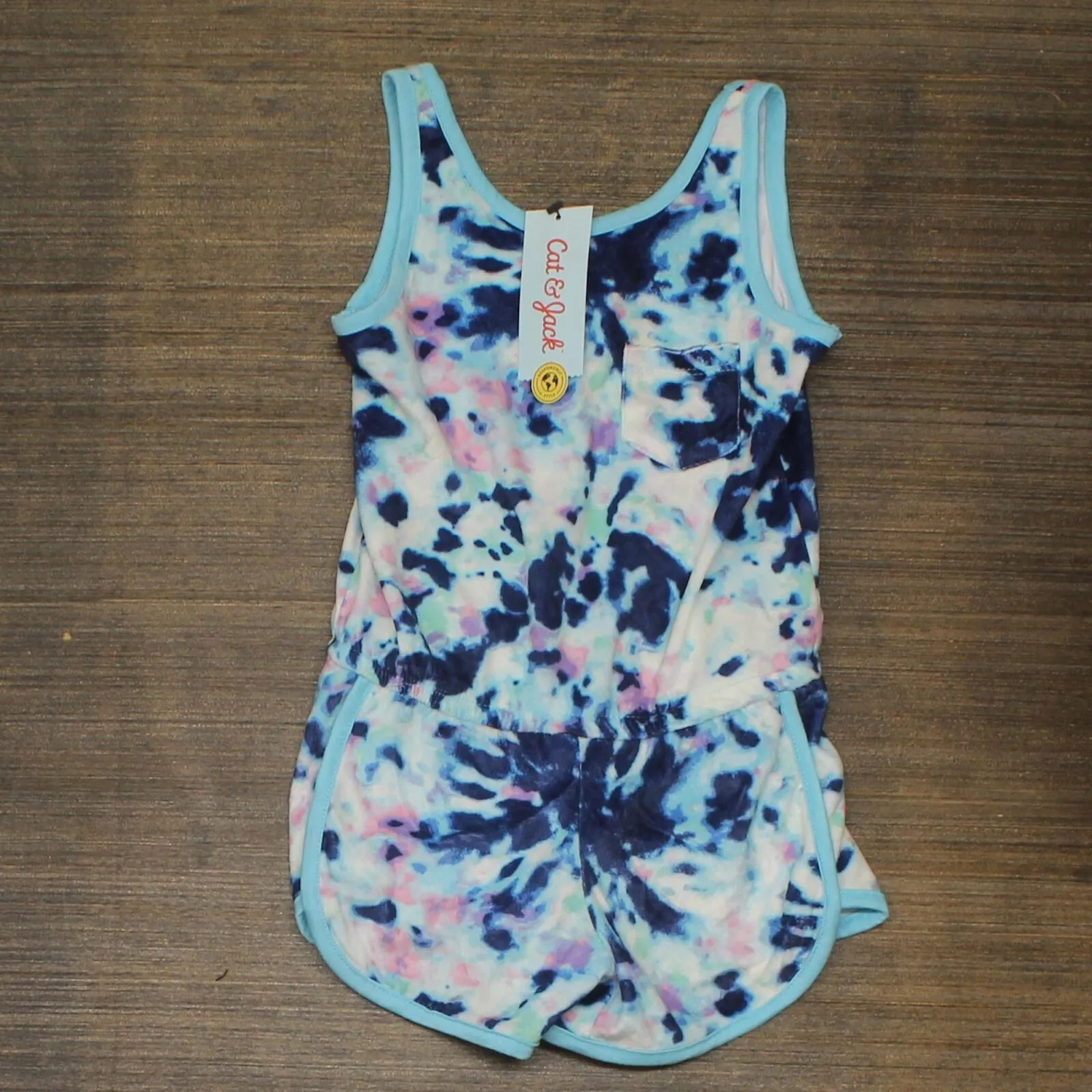 Cat & Jack Girls' Tie-Dye Tank Pajama Romper
