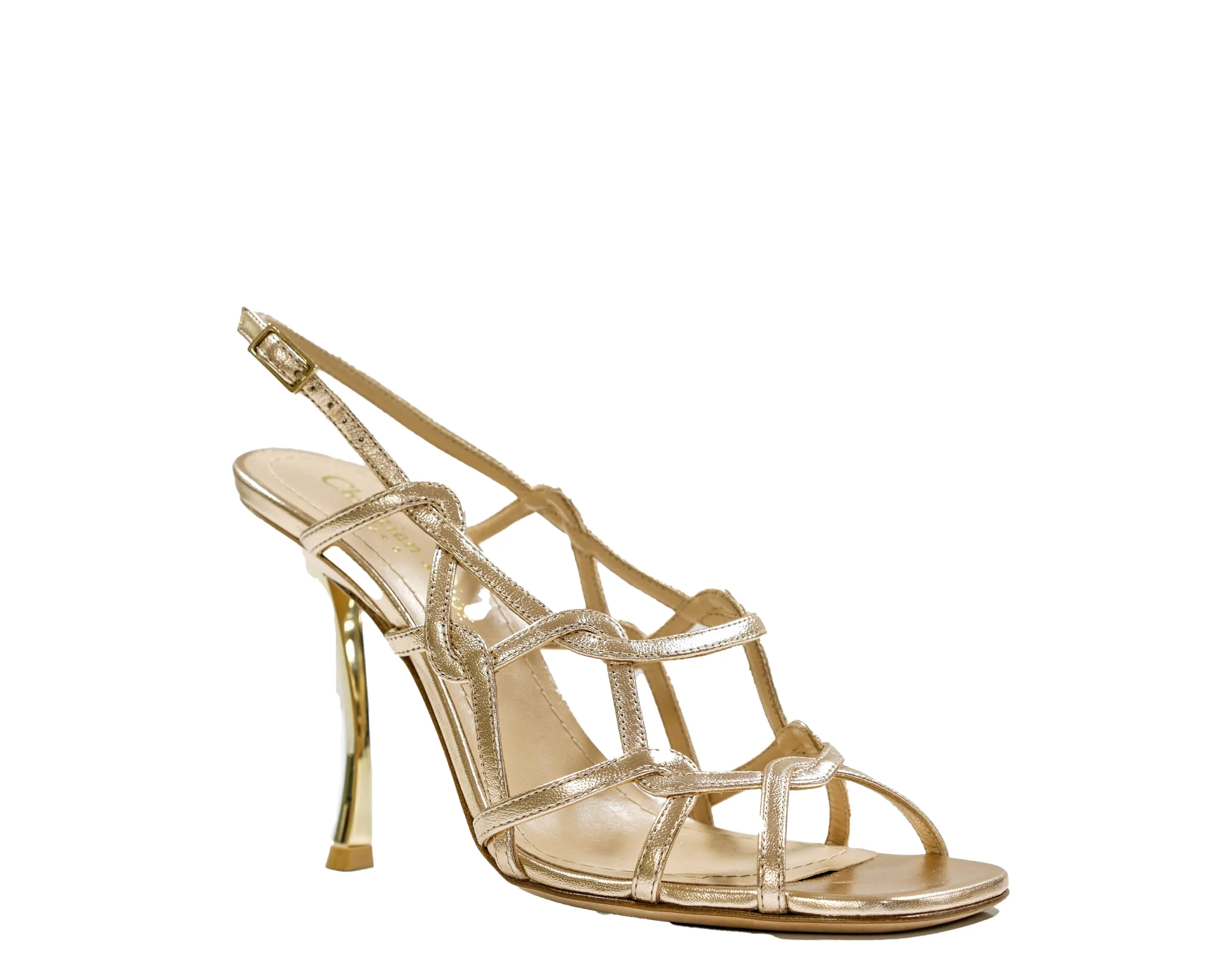 Christian Dior Rose Gold Leather Sandal KCQ777 - 50% OFF