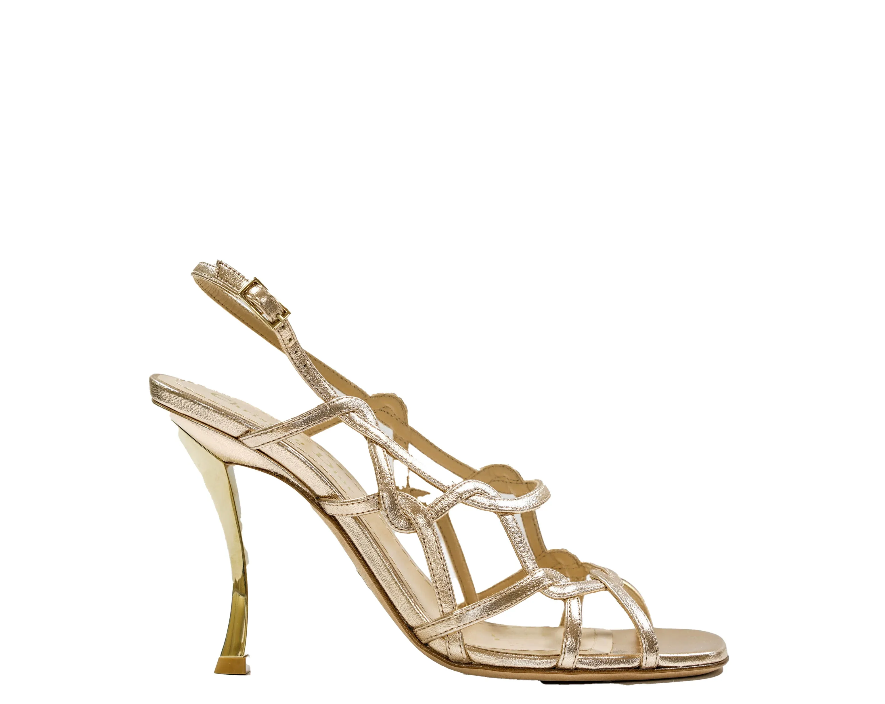 Christian Dior Rose Gold Leather Sandal KCQ777 - 50% OFF