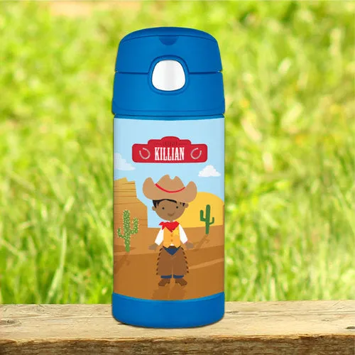 Cowboy Personalized Thermos Bottle