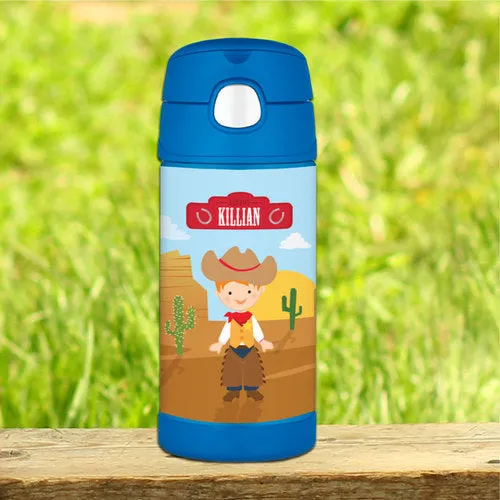 Cowboy Personalized Thermos Bottle