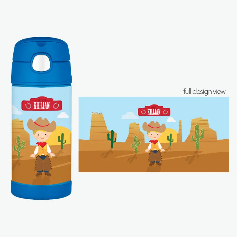 Cowboy Personalized Thermos Bottle
