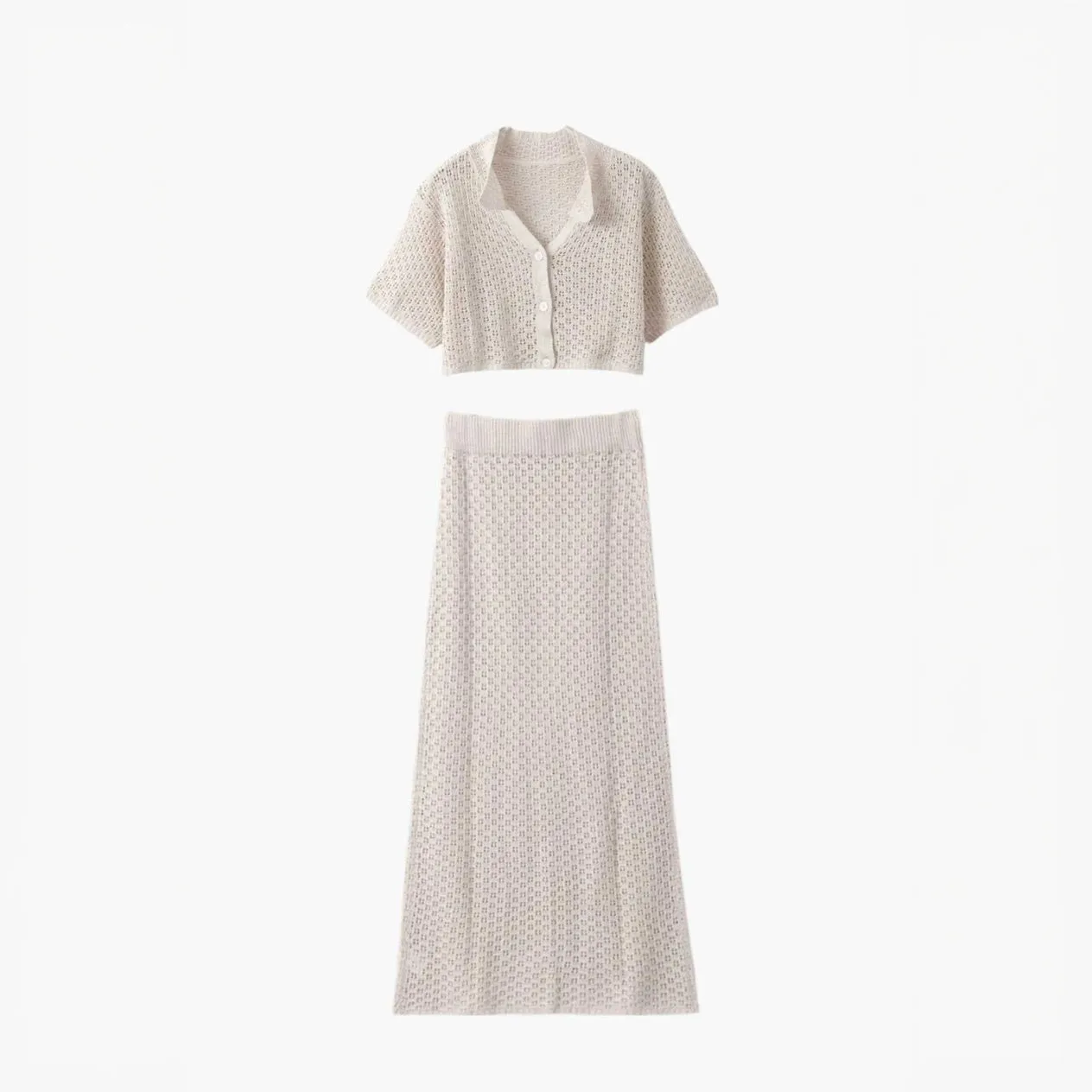 Crochet Two-Piece Set: Chic Summer Style