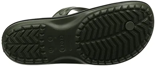 crocs Unisex Adult Crocband Printed Flip Army Green/Black Slipper-5 Men/ 6 UK Women (M6W8) (205943-30Q)