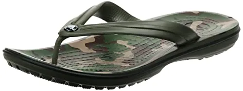 crocs Unisex Adult Crocband Printed Flip Army Green/Black Slipper-5 Men/ 6 UK Women (M6W8) (205943-30Q)
