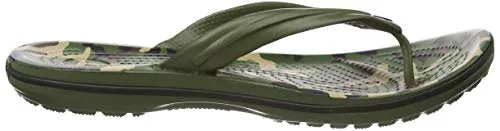 crocs Unisex Adult Crocband Printed Flip Army Green/Black Slipper-5 Men/ 6 UK Women (M6W8) (205943-30Q)