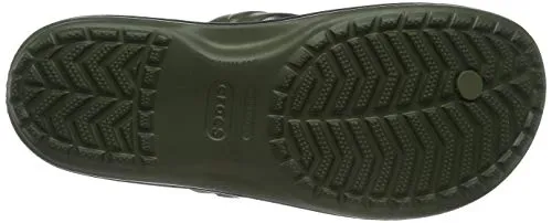 crocs Unisex Adult Crocband Printed Flip Army Green/Black Slipper-5 Men/ 6 UK Women (M6W8) (205943-30Q)