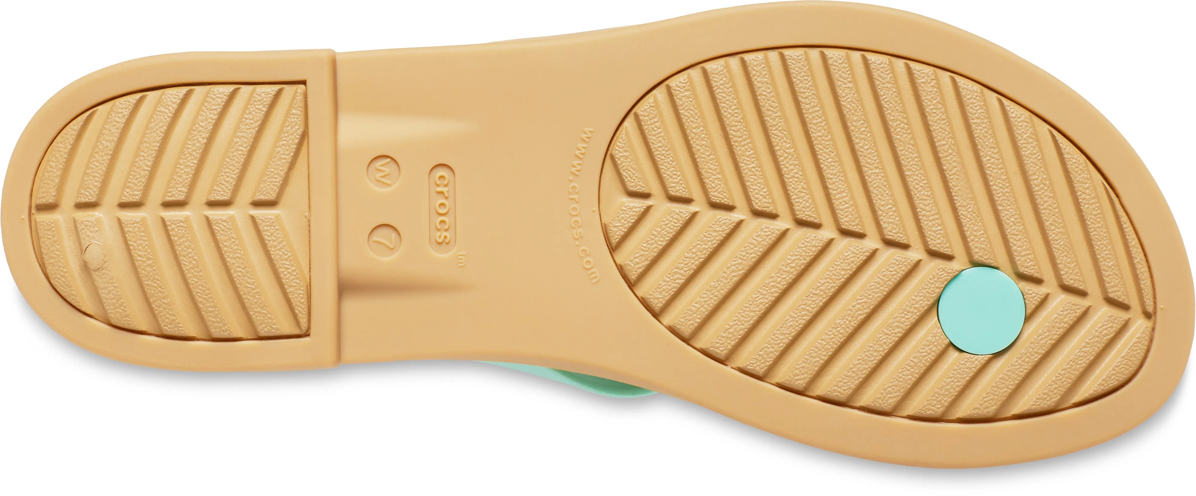 Crocs Womens Tulum Lightweight Slip Ons Flip Flops In Jade Stone