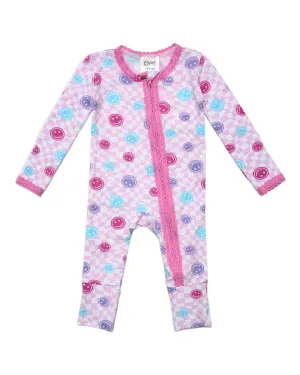 esme- Smilee Girl Lace Trim Flip Footie