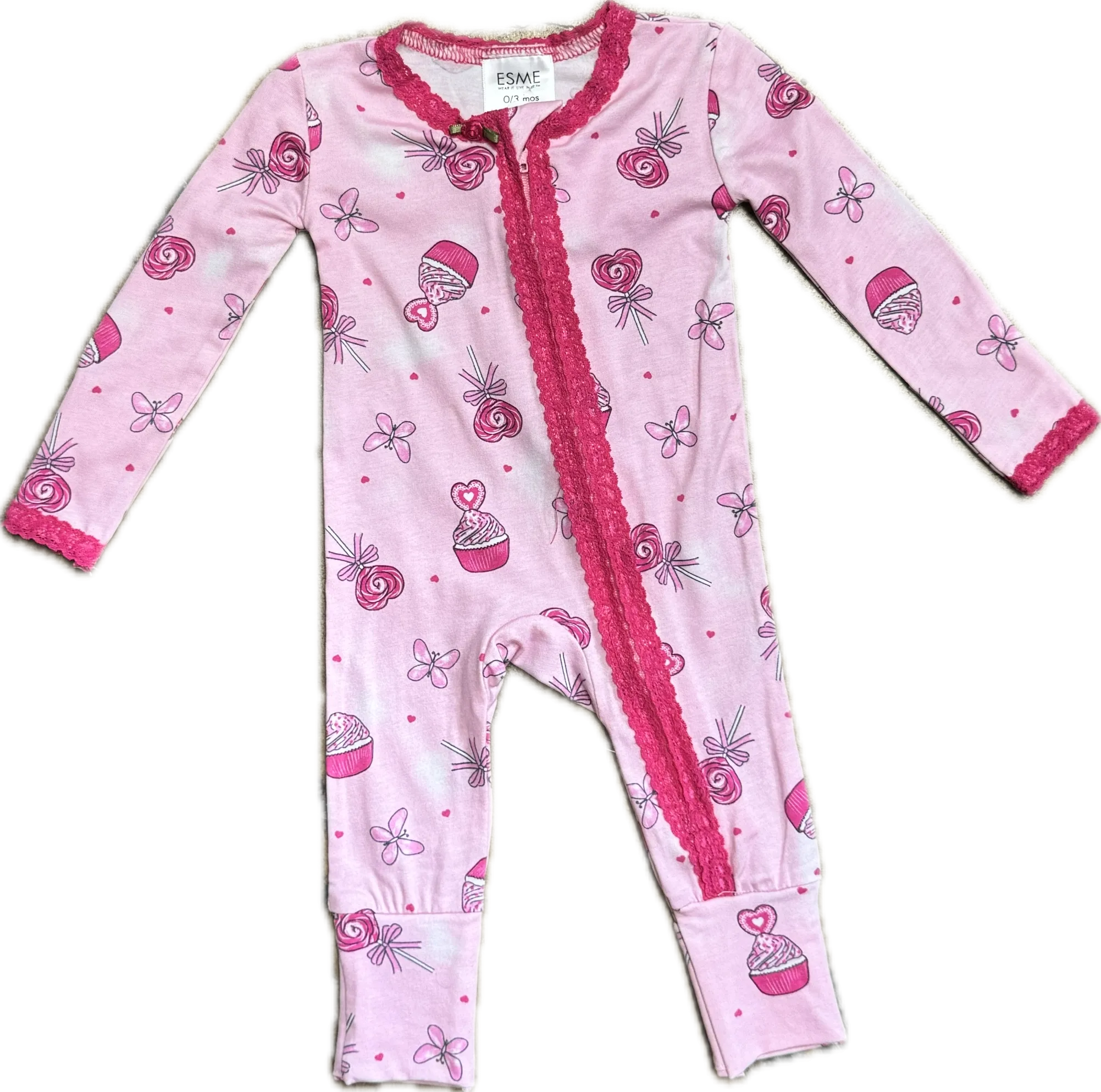 esme- Sugar Rush Lace Footie