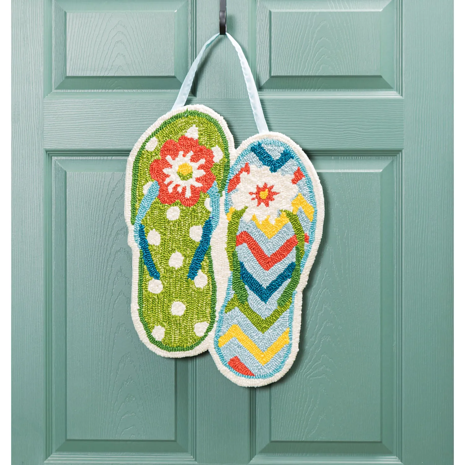 Flip Flops Hooked Door Décor,2dhp1715