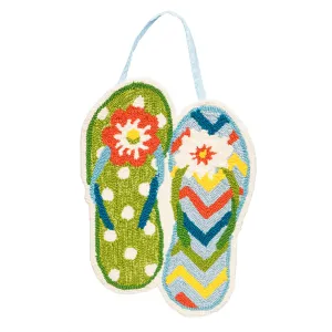 Flip Flops Hooked Door Décor,2dhp1715