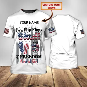 Flip Flops - Personalized Name 3D Tshirt - Hadn
