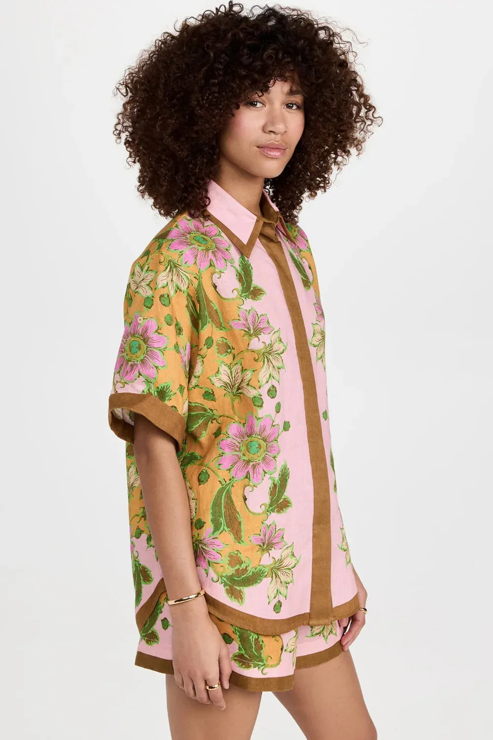 Floral Button-Down Top - Bohemian Flair