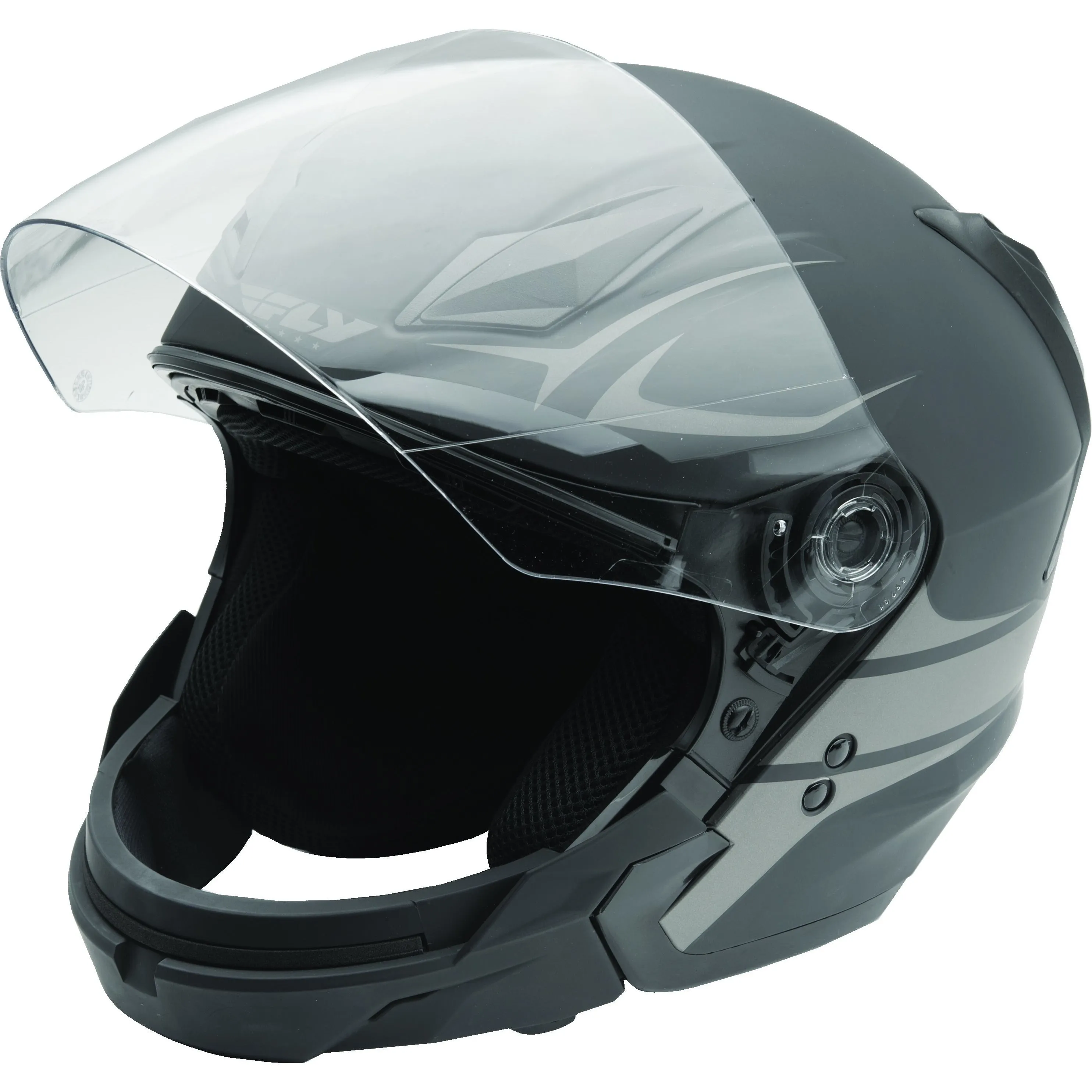 FLY RACING TOURIST VISTA HELMET MATTE BLACK/SILVER