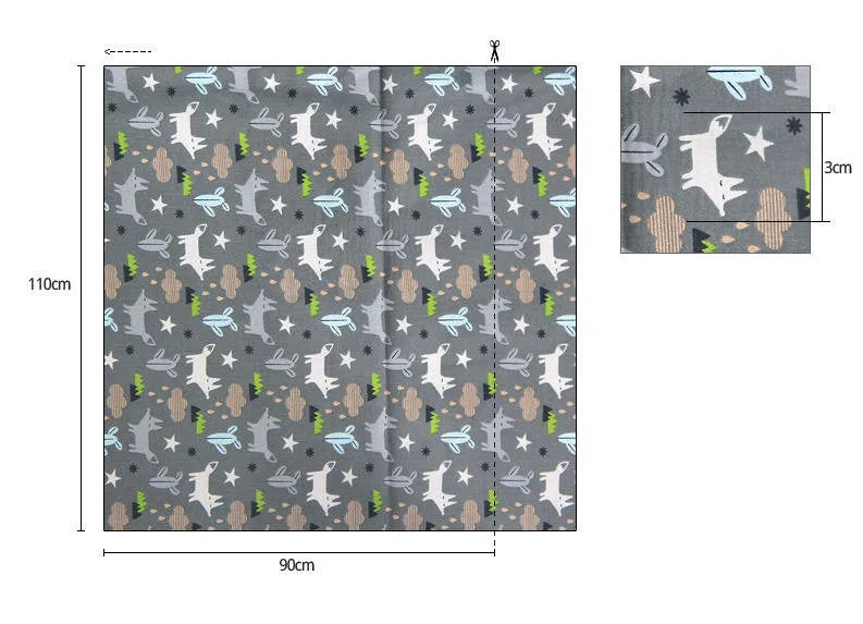 Fox Cotton Fabric - Gray - By the Yard 82627