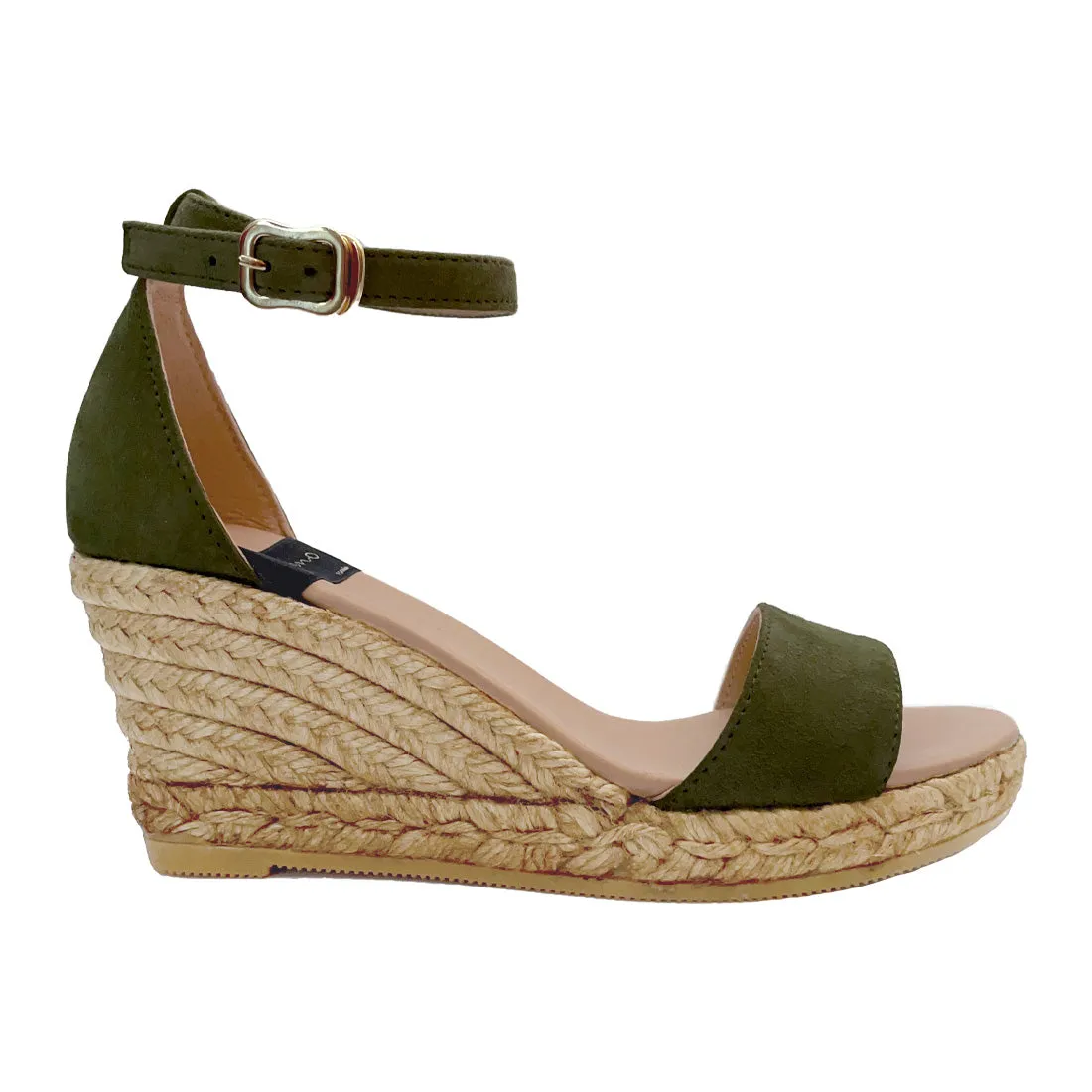 GALVAN Olive Green wedges espadrilles