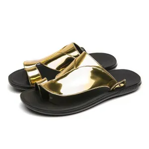 Gold Men Slippers