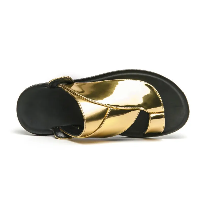 Gold Men Slippers